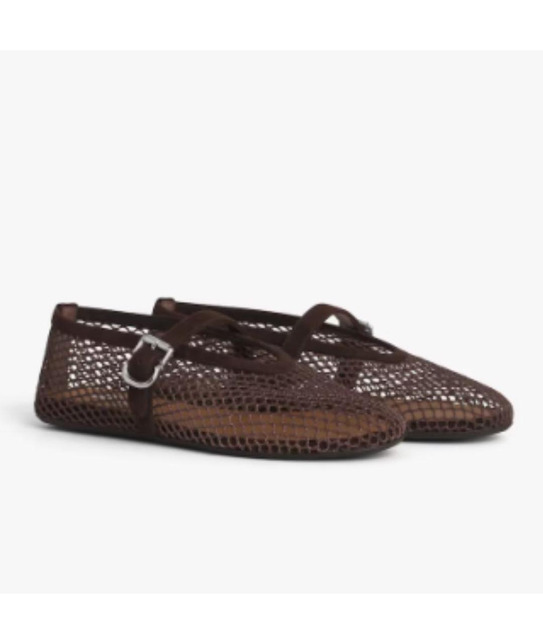ALAIA Коричневые текстильные балетки, фото 2