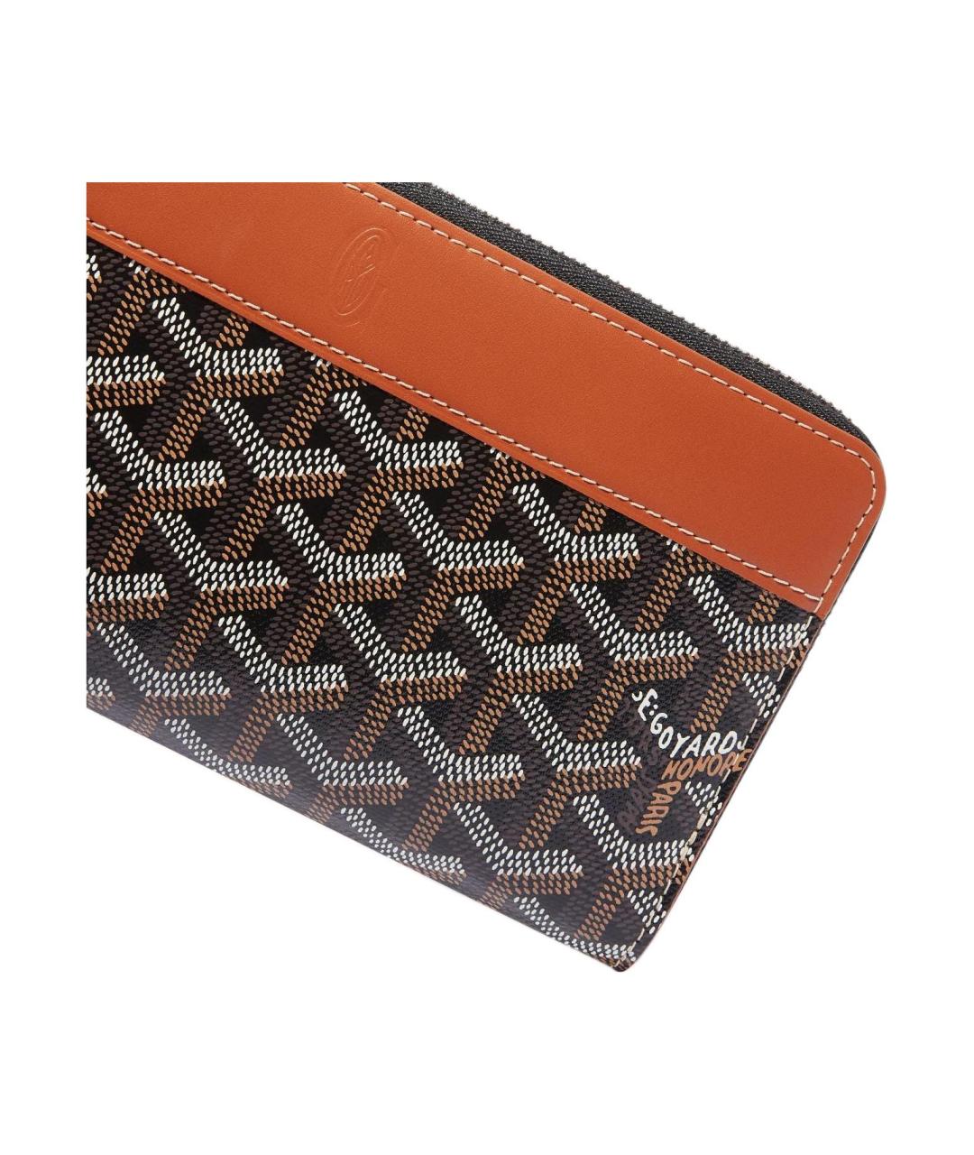 GOYARD Черный кожаный кошелек, фото 6