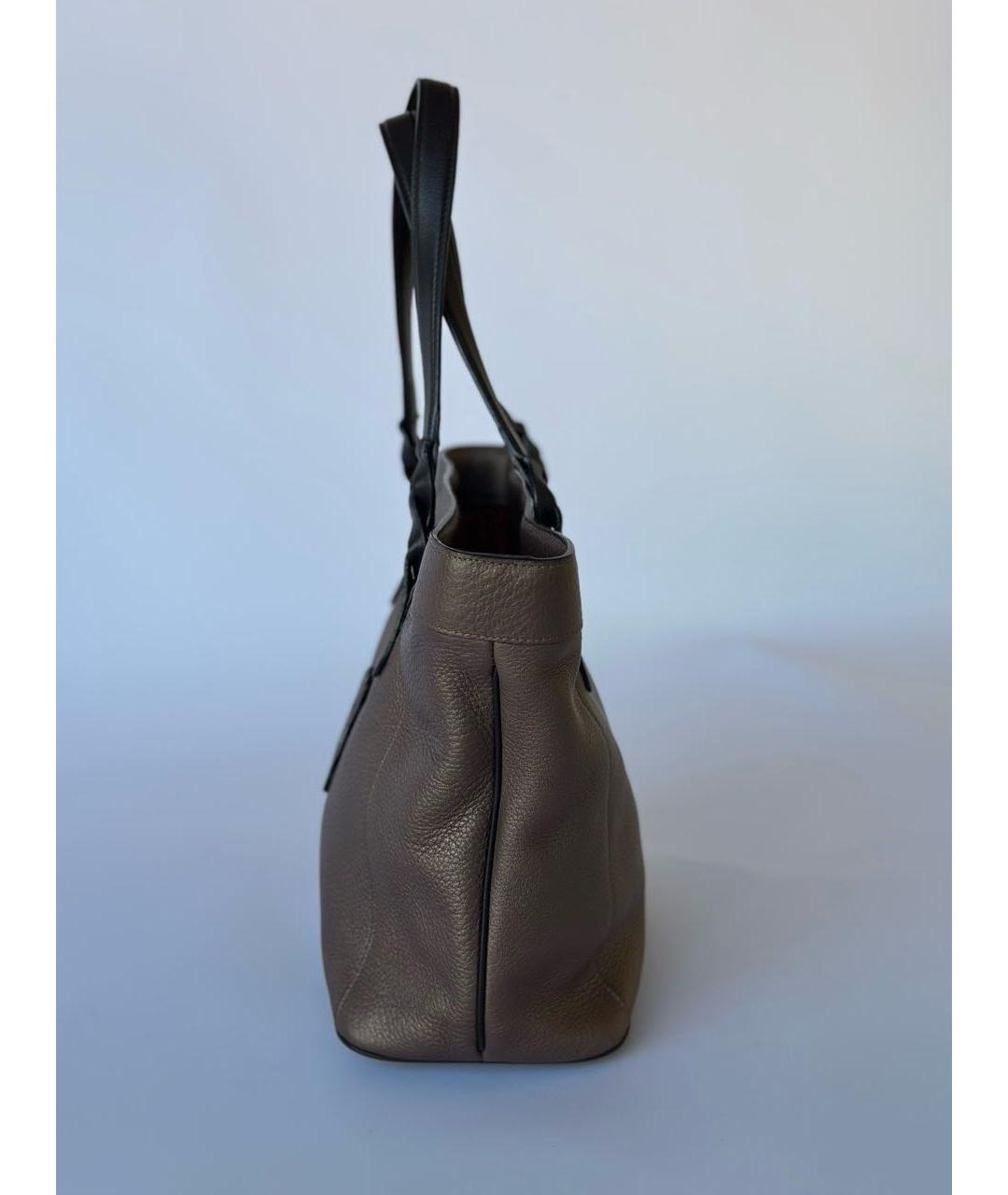 LOEWE Коричневая кожаная сумка тоут, фото 4