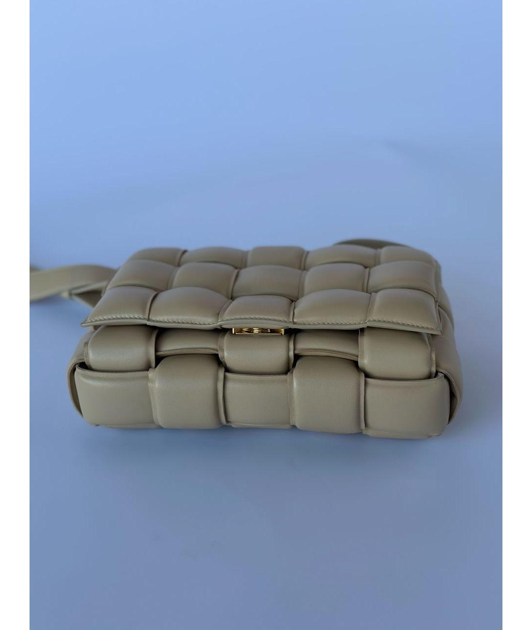 BOTTEGA VENETA Бежевая кожаная сумка через плечо, фото 5