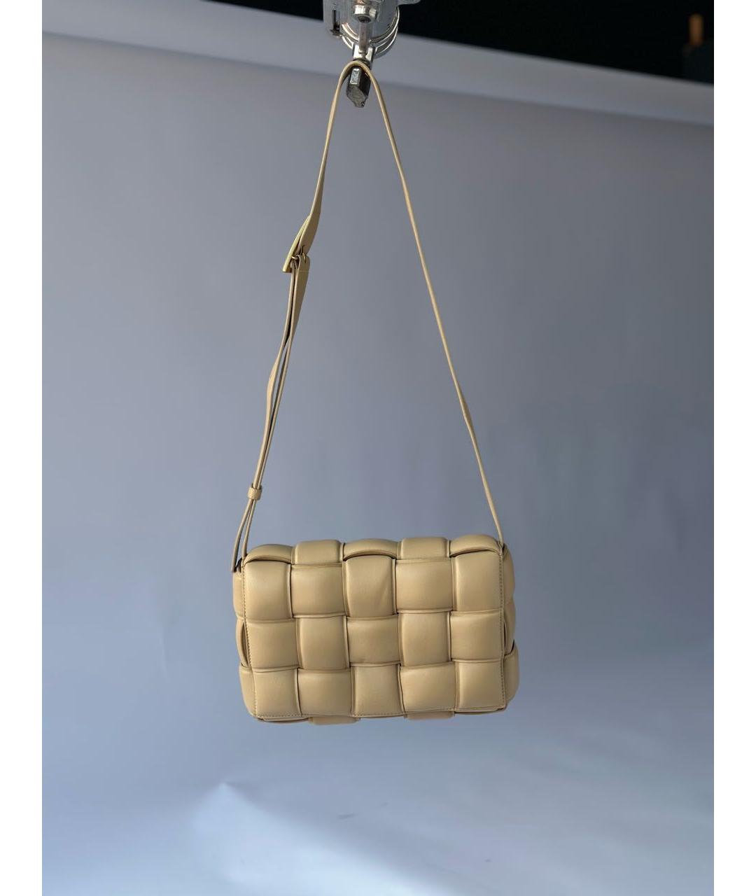 BOTTEGA VENETA Бежевая кожаная сумка через плечо, фото 8
