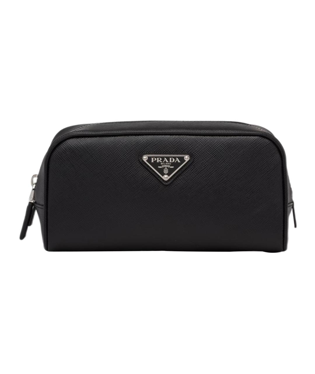 PRADA Черная кожаная косметичка, фото 1