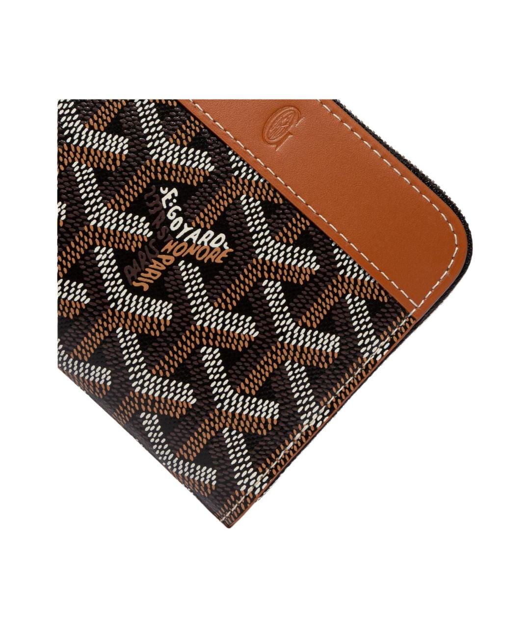 GOYARD Коричневый кошелек, фото 3