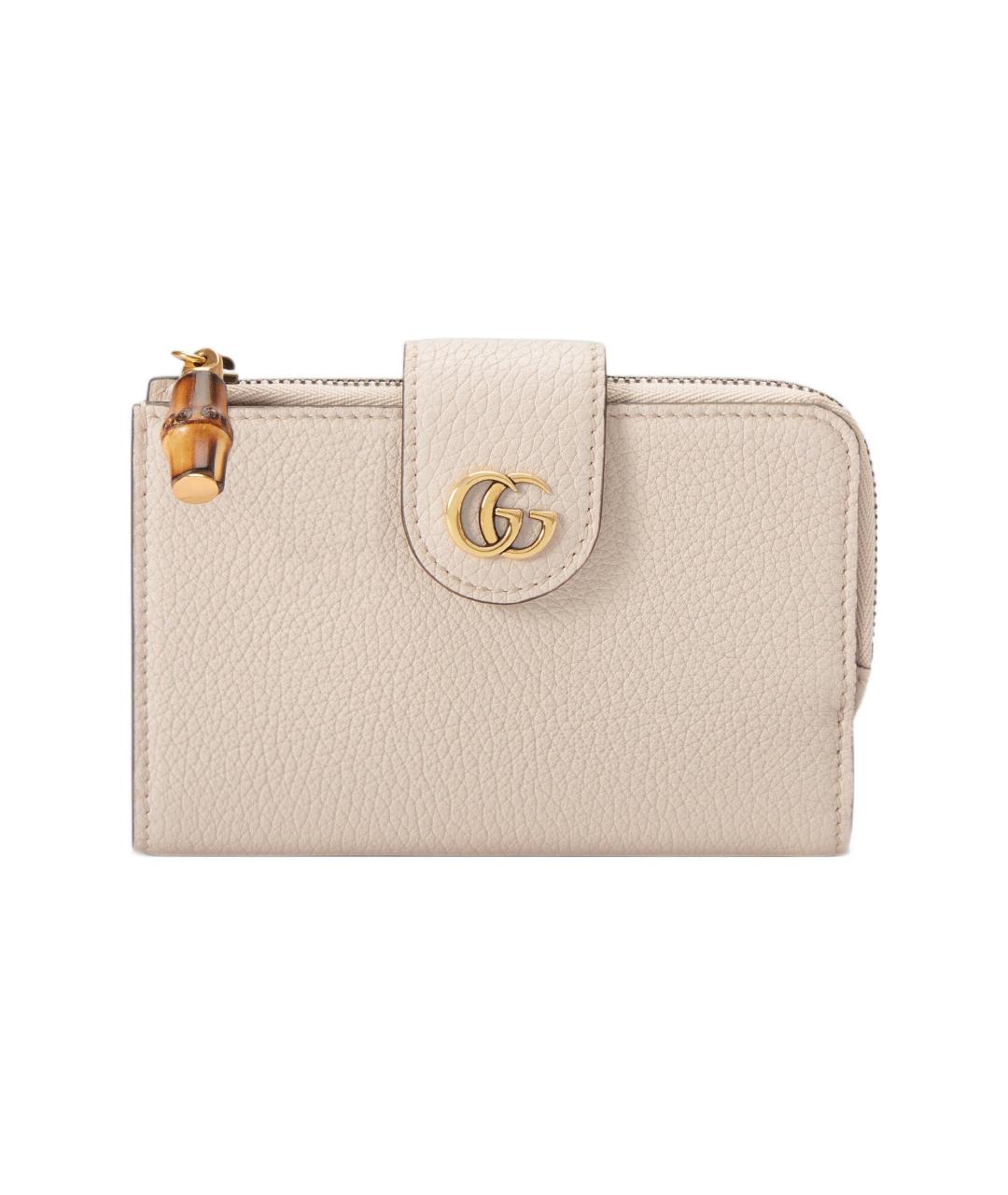 GUCCI Розовый кожаный кошелек, фото 1