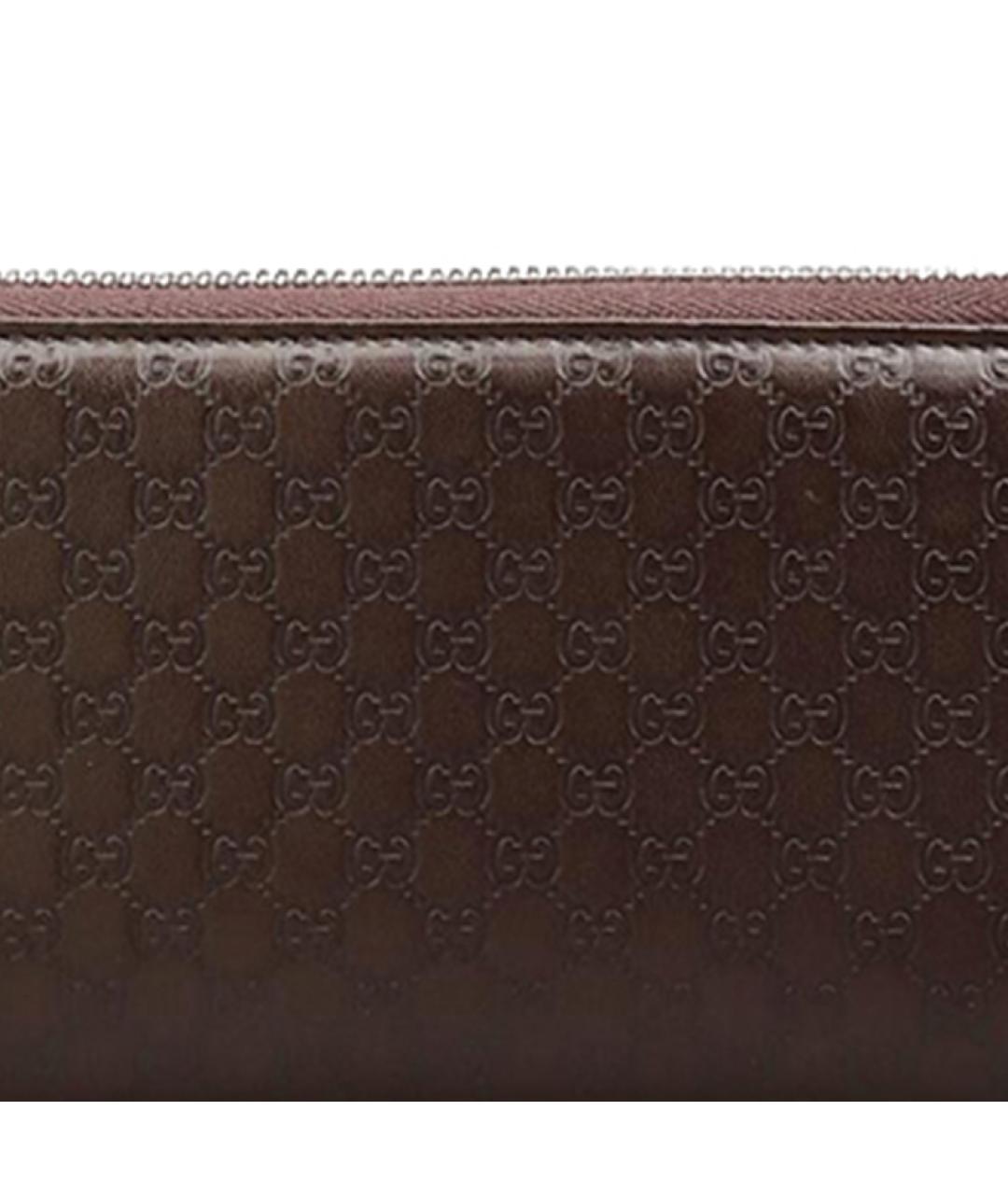 GUCCI Коричневый кожаный кошелек, фото 5