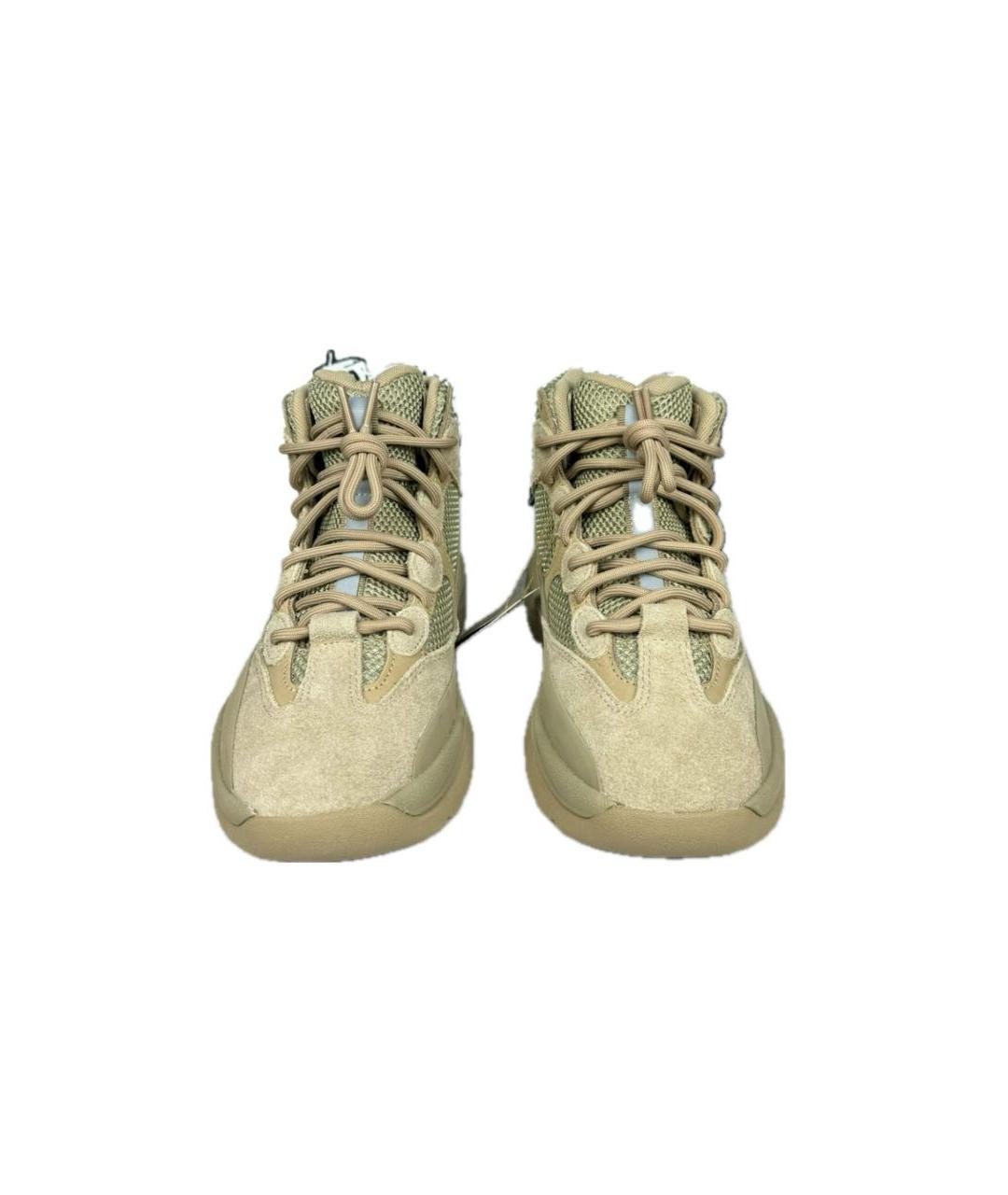 ADIDAS YEEZY Бежевые замшевые ботинки, фото 2