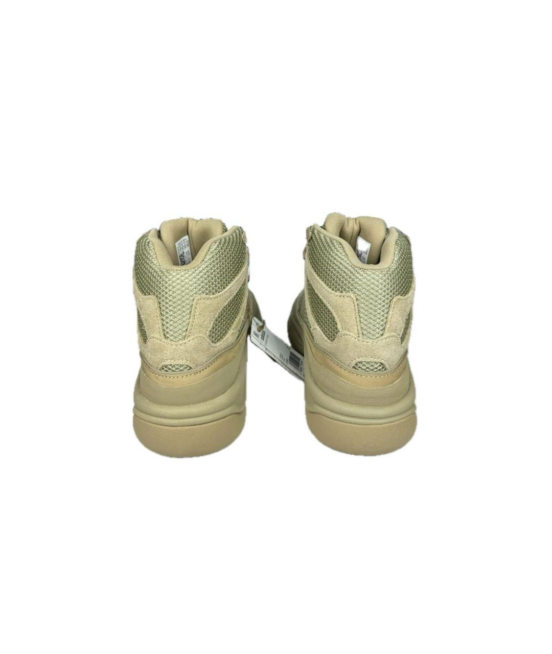 ADIDAS YEEZY Бежевые замшевые ботинки, фото 4