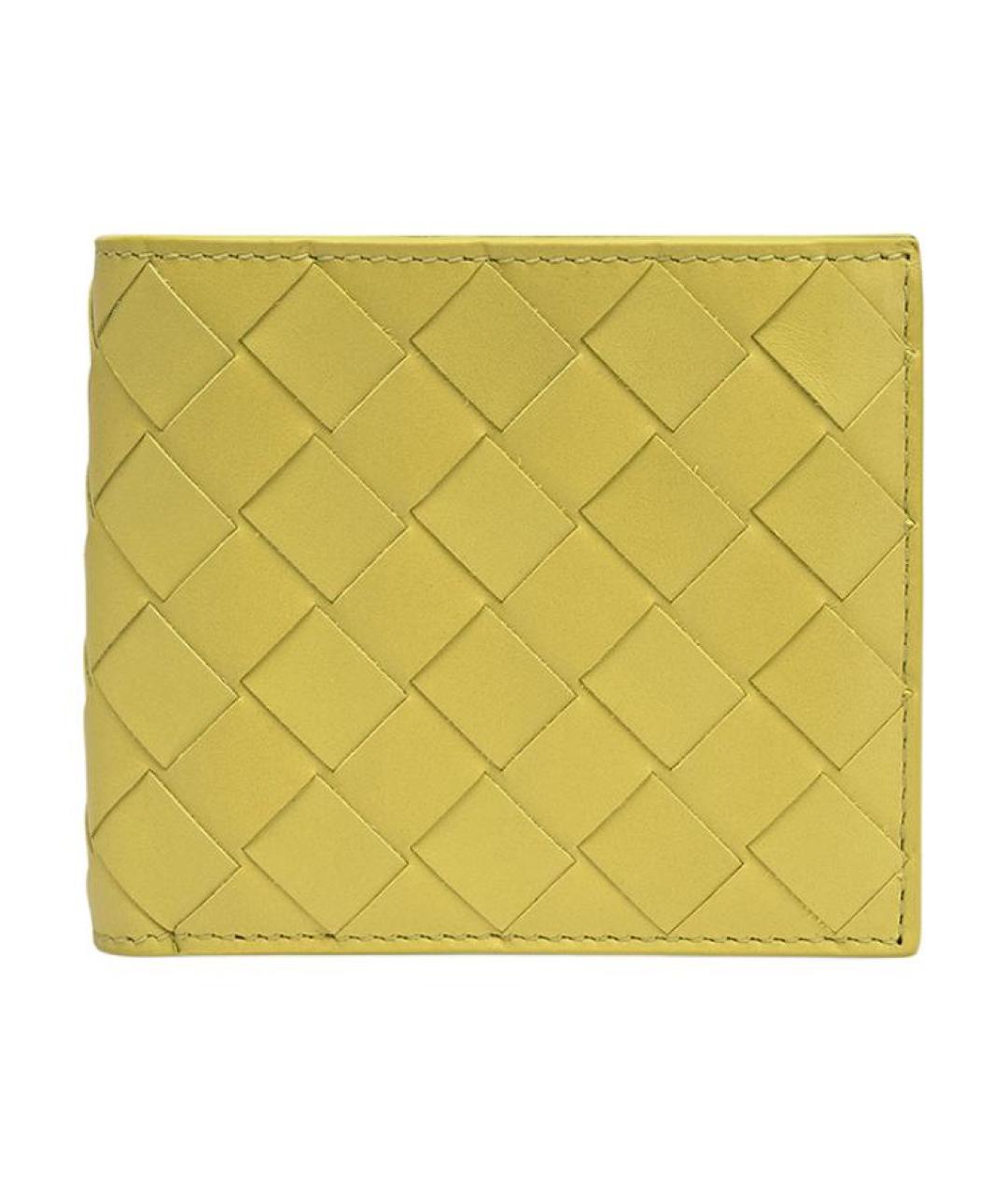 BOTTEGA VENETA Желтый кожаный кошелек, фото 1