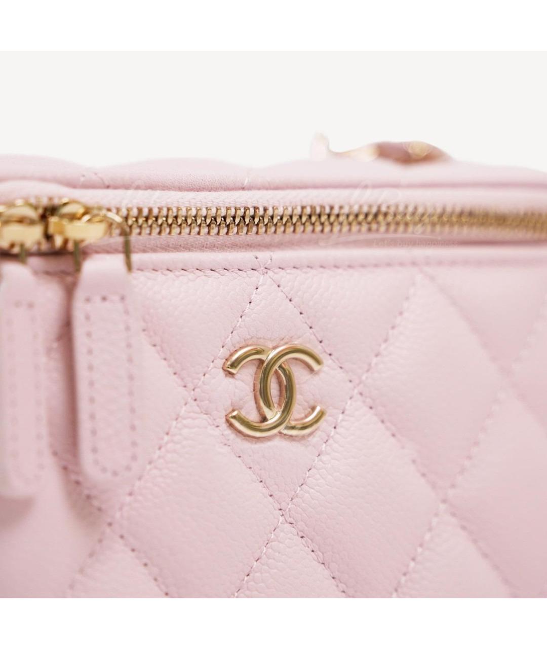 CHANEL Розовая кожаная сумка через плечо, фото 4