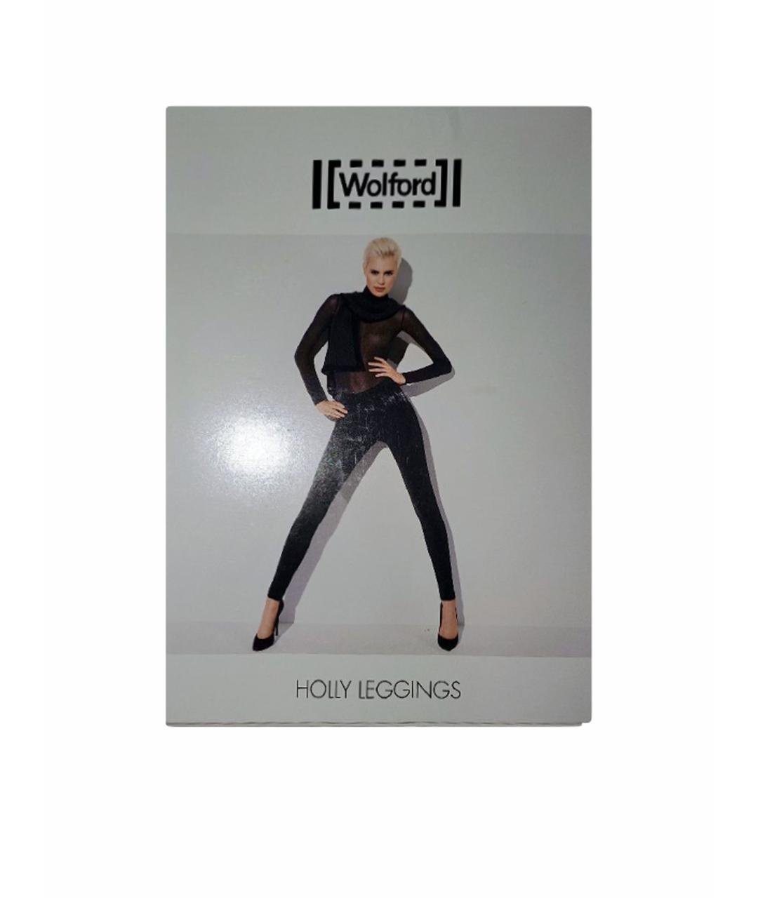 WOLFORD Темно-синие вискозные леггинсы и велосипедки, фото 1