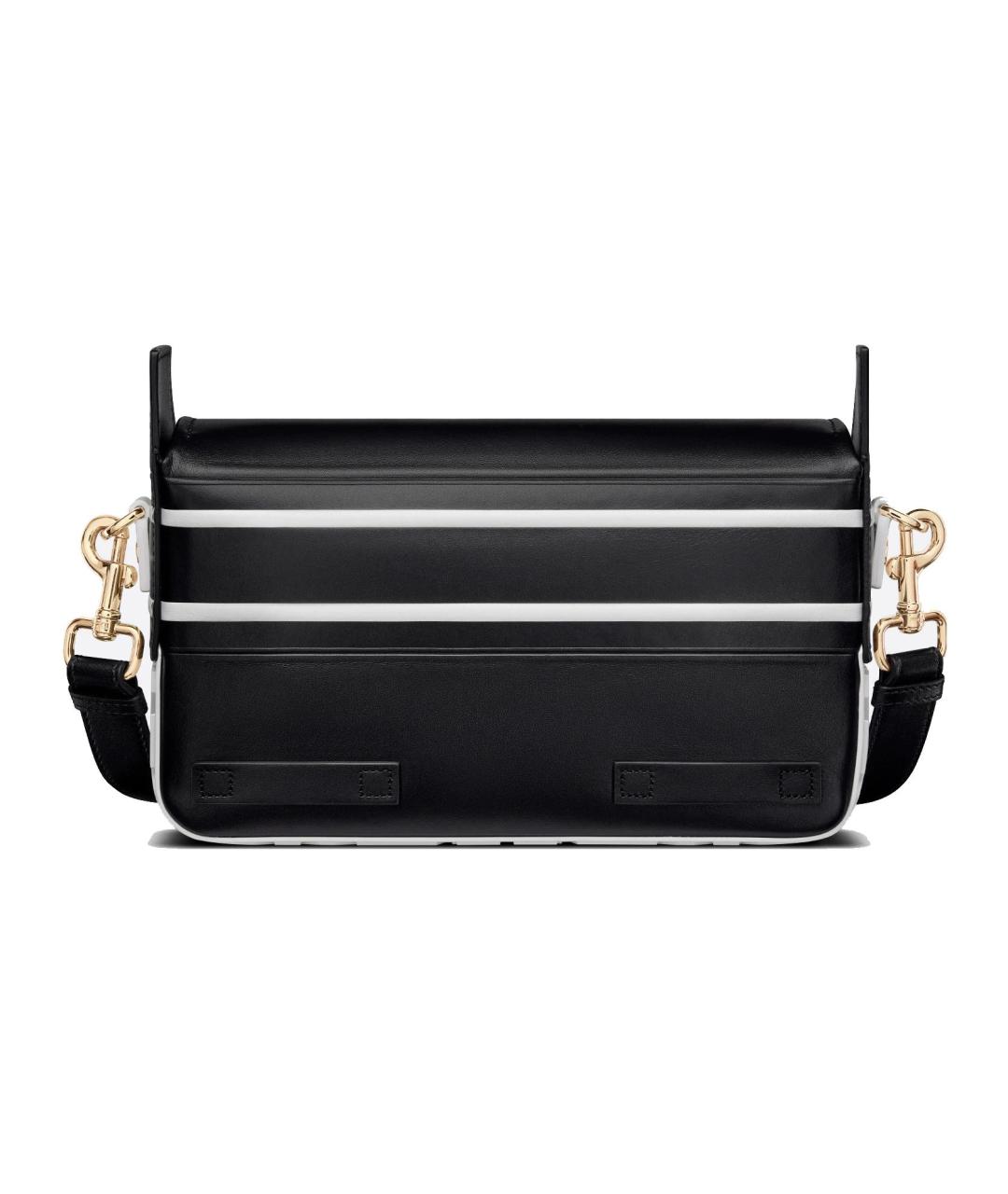 CHRISTIAN DIOR Черная кожаная сумка через плечо, фото 3