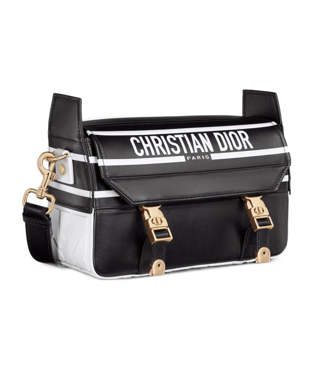 CHRISTIAN DIOR Черная кожаная сумка через плечо, фото 2