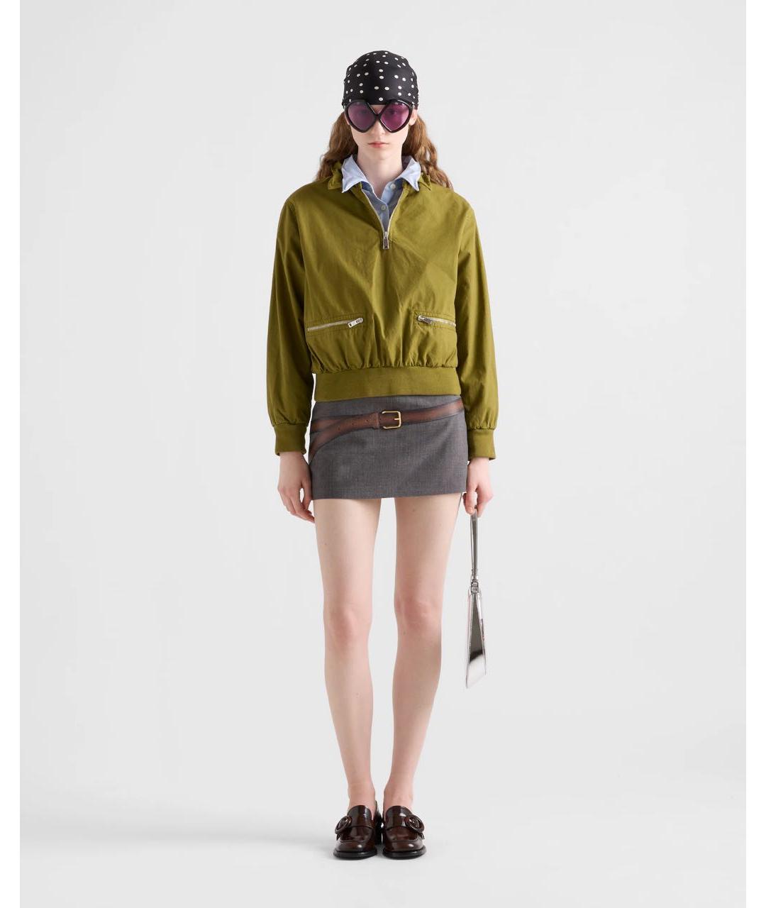 PRADA Хаки куртка, фото 2