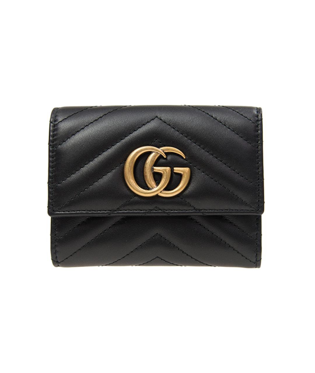 GUCCI Черный кожаный кошелек, фото 1