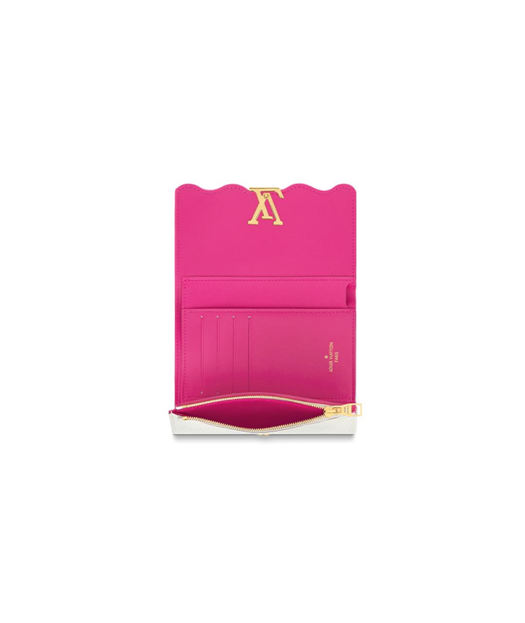 LOUIS VUITTON Белый кожаный кошелек, фото 4