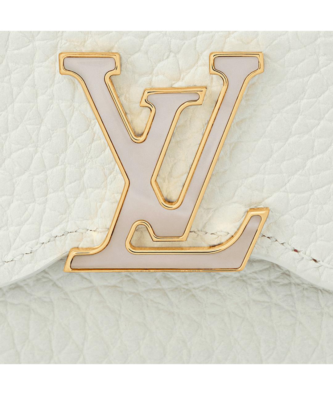 LOUIS VUITTON Белый кожаный кошелек, фото 5