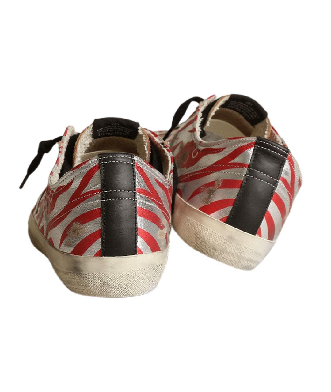 GOLDEN GOOSE DELUXE BRAND Красные низкие кроссовки / кеды, фото 4