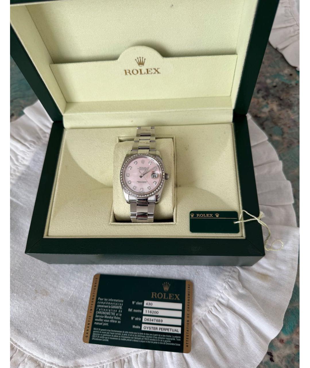 ROLEX Белые часы из белого золота, фото 4