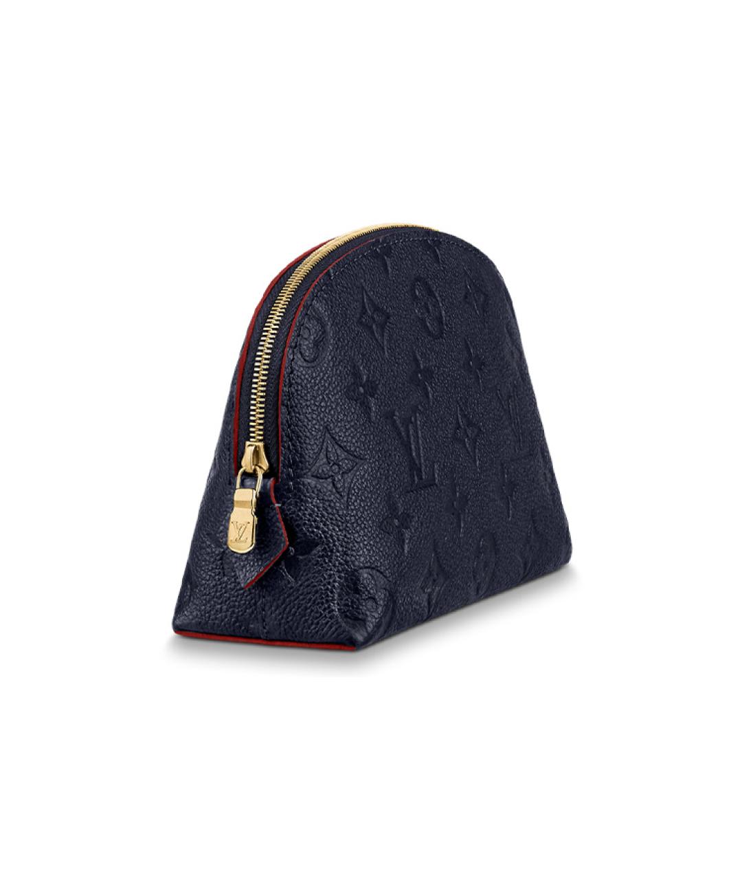 LOUIS VUITTON Темно-синяя кожаная косметичка, фото 2