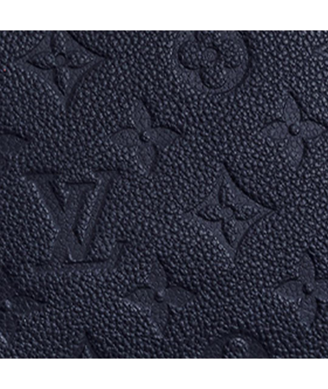 LOUIS VUITTON Темно-синяя кожаная косметичка, фото 5