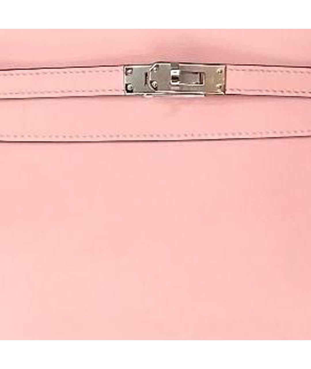 HERMES Розовая кожаная сумка через плечо, фото 2