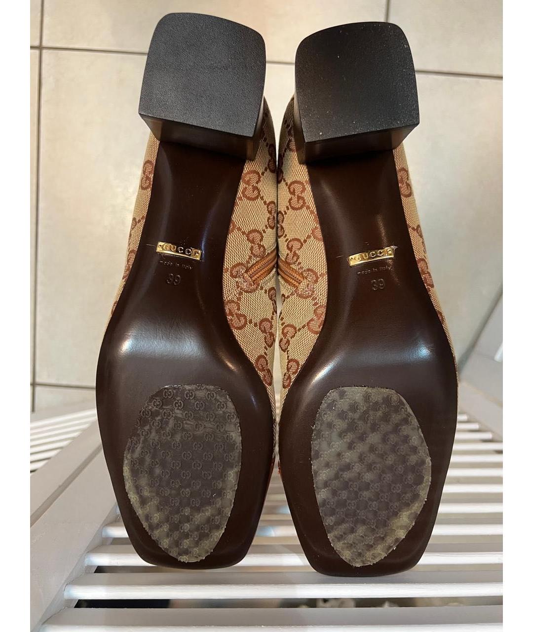 GUCCI Коричневые кожаные сапоги, фото 5