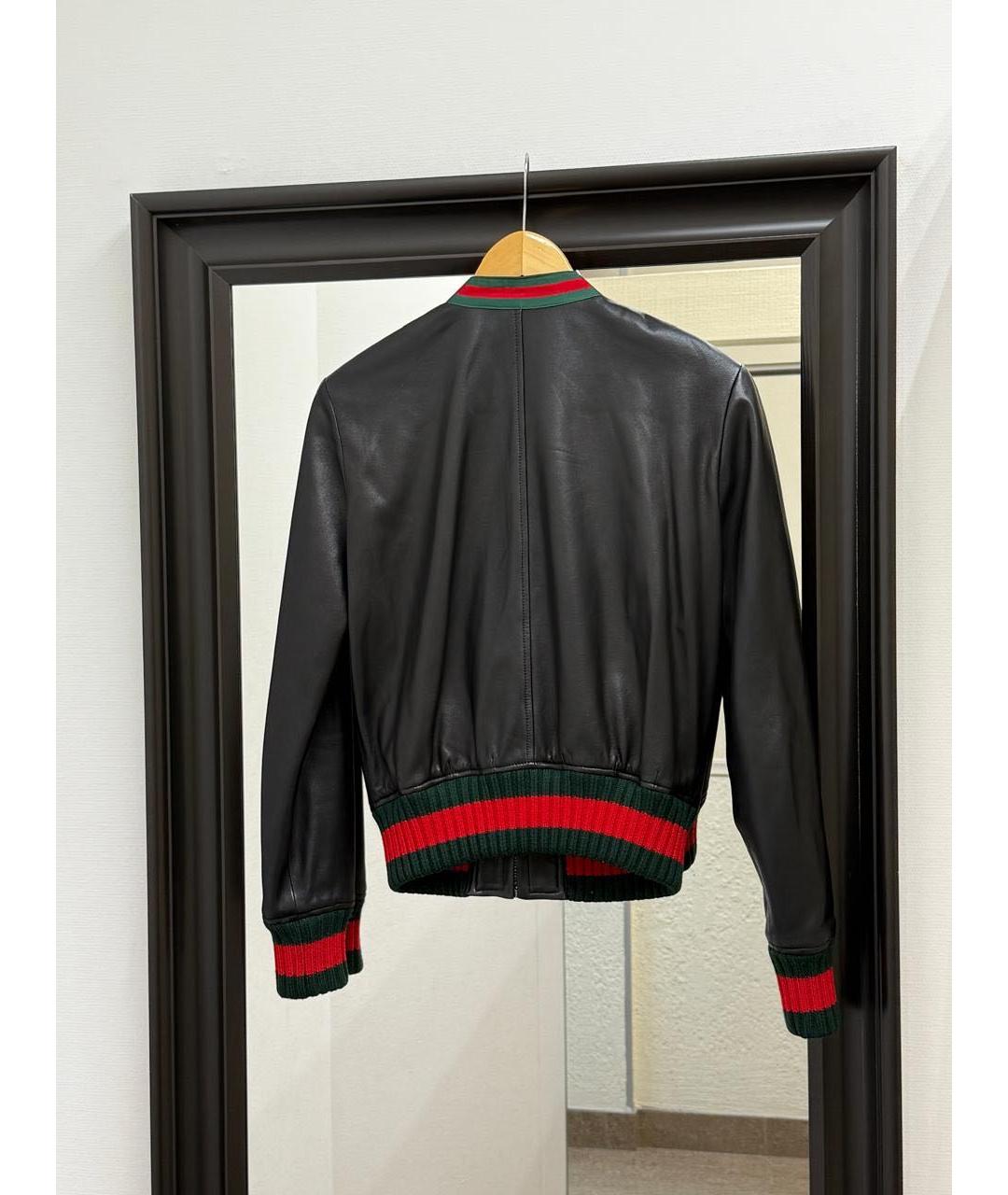 GUCCI Черная кожаная куртка, фото 3