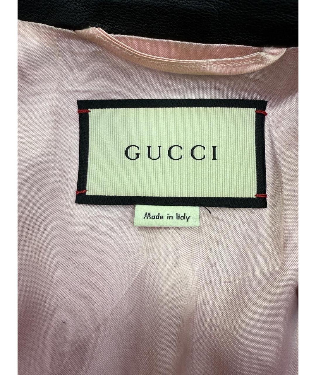 GUCCI Черная кожаная куртка, фото 8