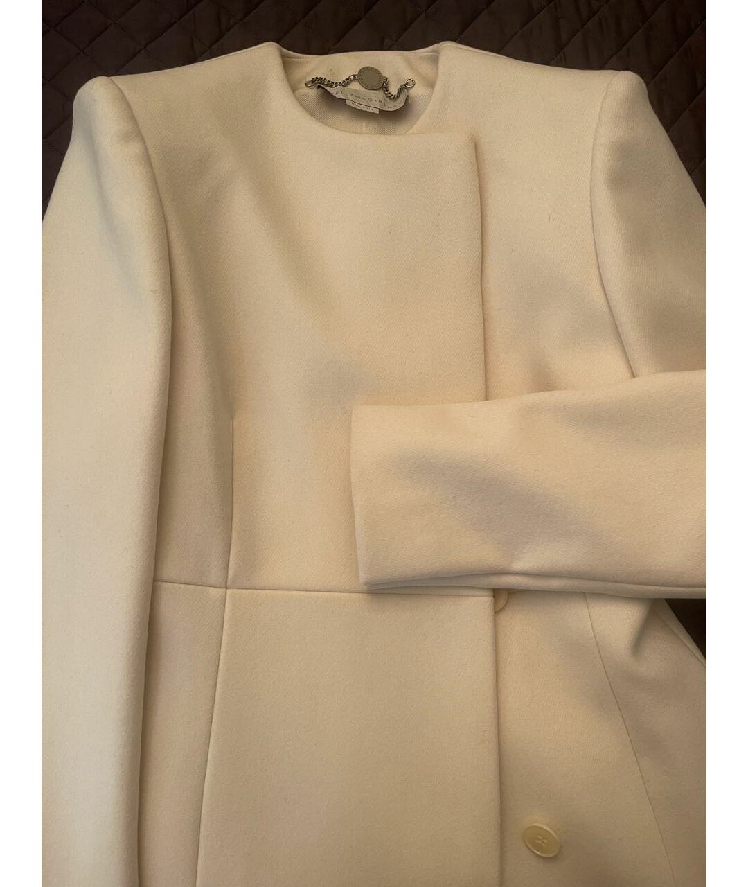 STELLA MCCARTNEY Белое шерстяное пальто, фото 4