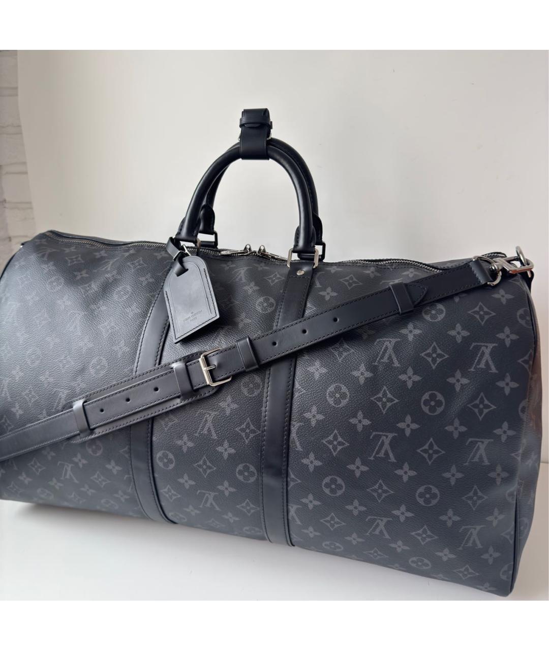 LOUIS VUITTON Черная дорожная/спортивная сумка, фото 3