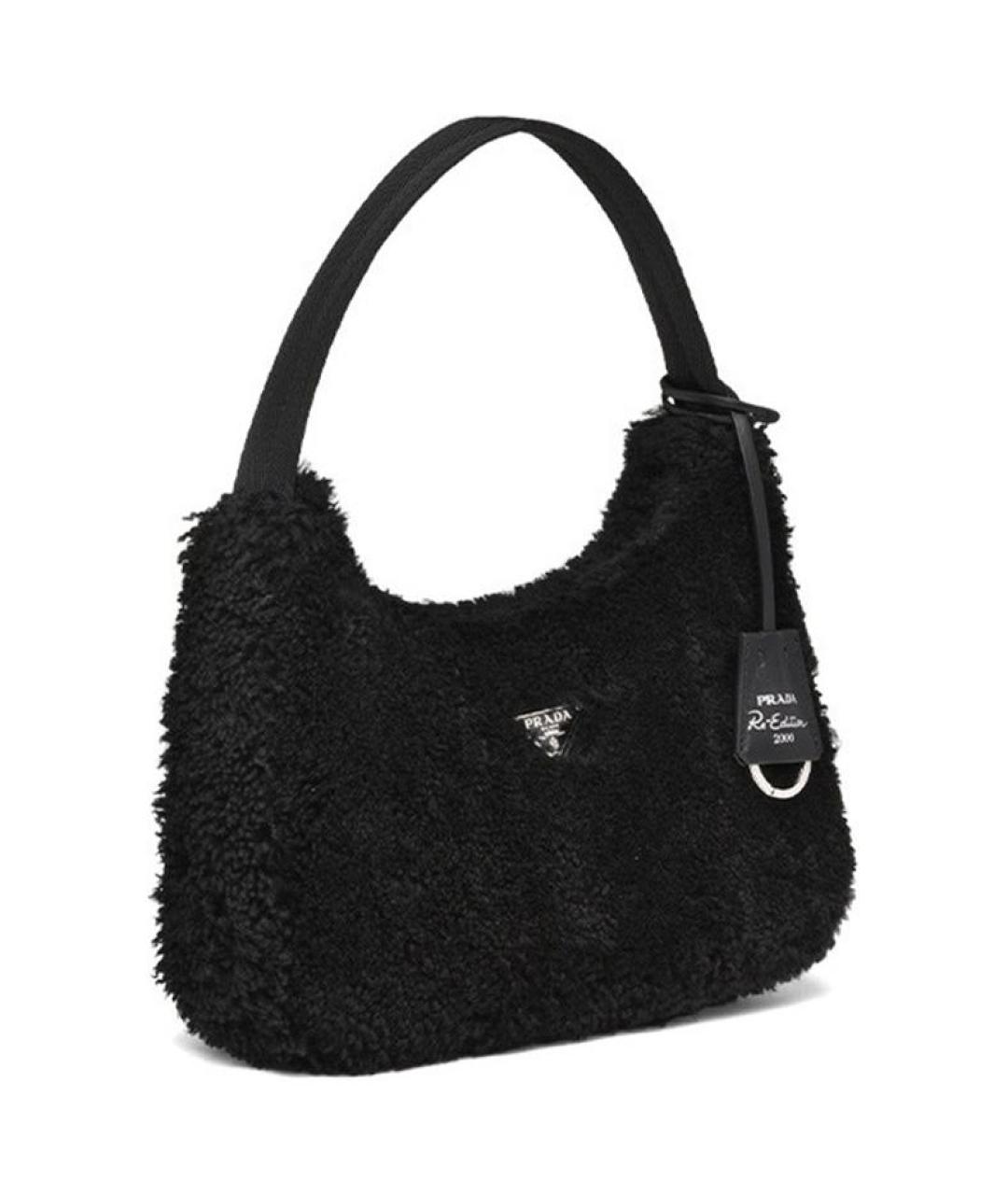 PRADA Черная шерстяная сумка через плечо, фото 2