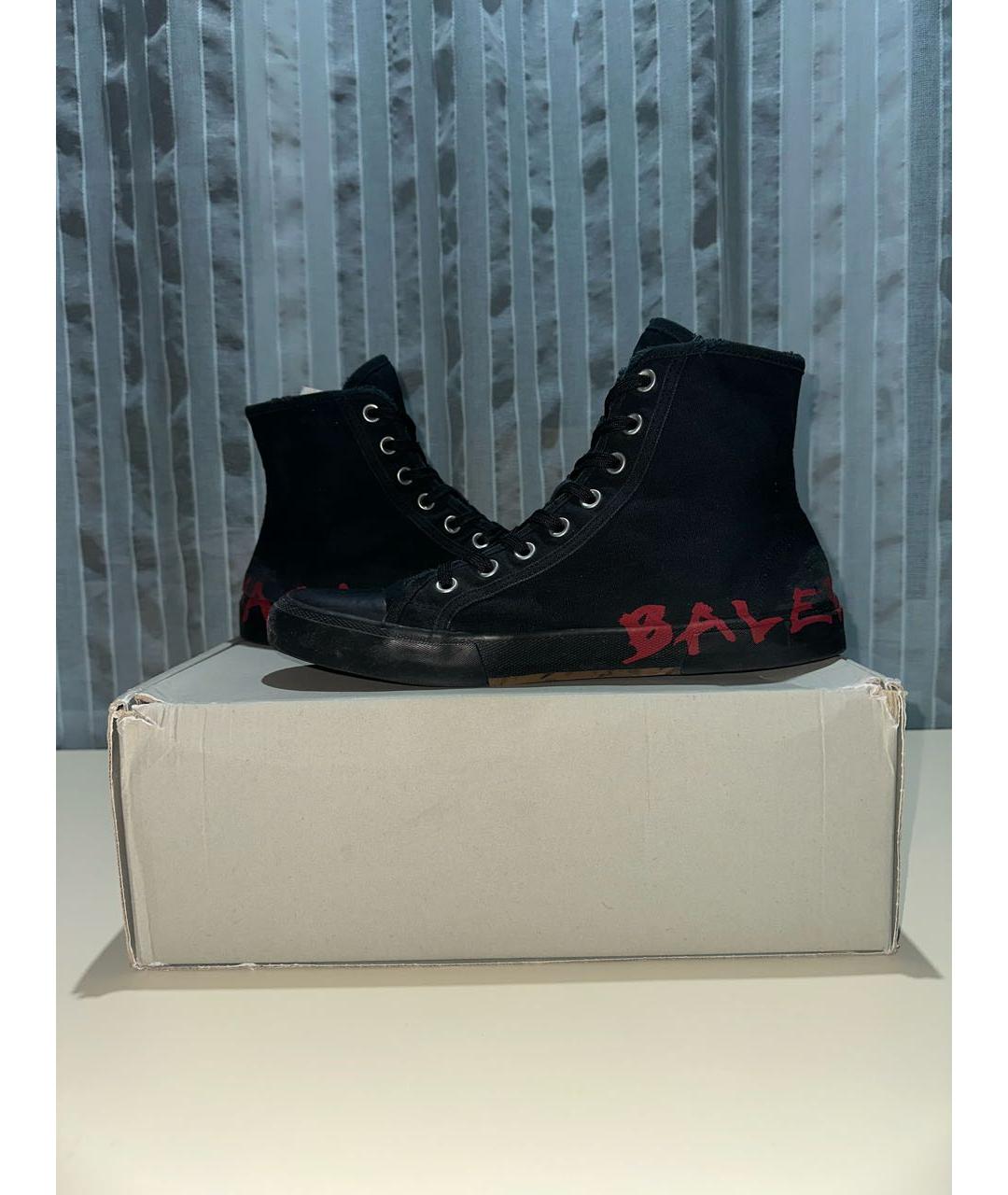 BALENCIAGA Черные высокие кроссовки / кеды, фото 4