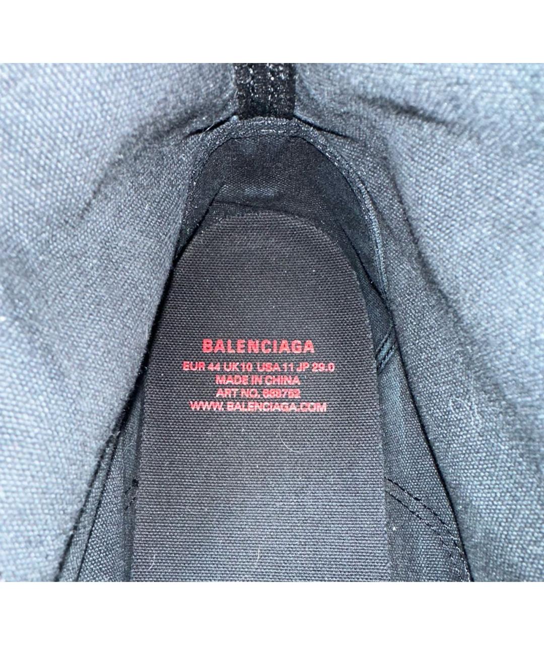 BALENCIAGA Черные высокие кроссовки / кеды, фото 7