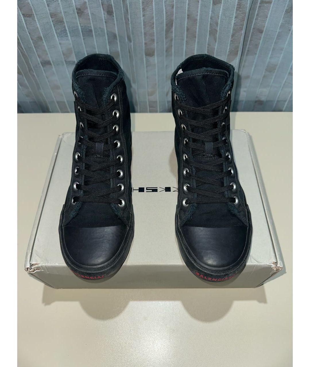 BALENCIAGA Черные высокие кроссовки / кеды, фото 6
