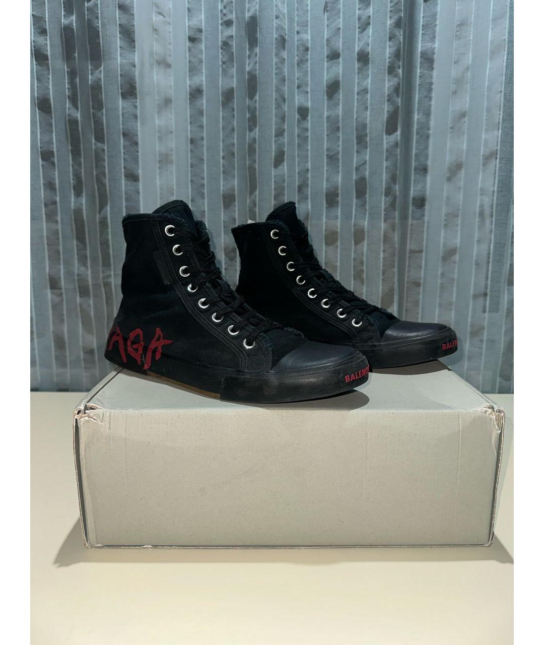 BALENCIAGA Черные высокие кроссовки / кеды, фото 2