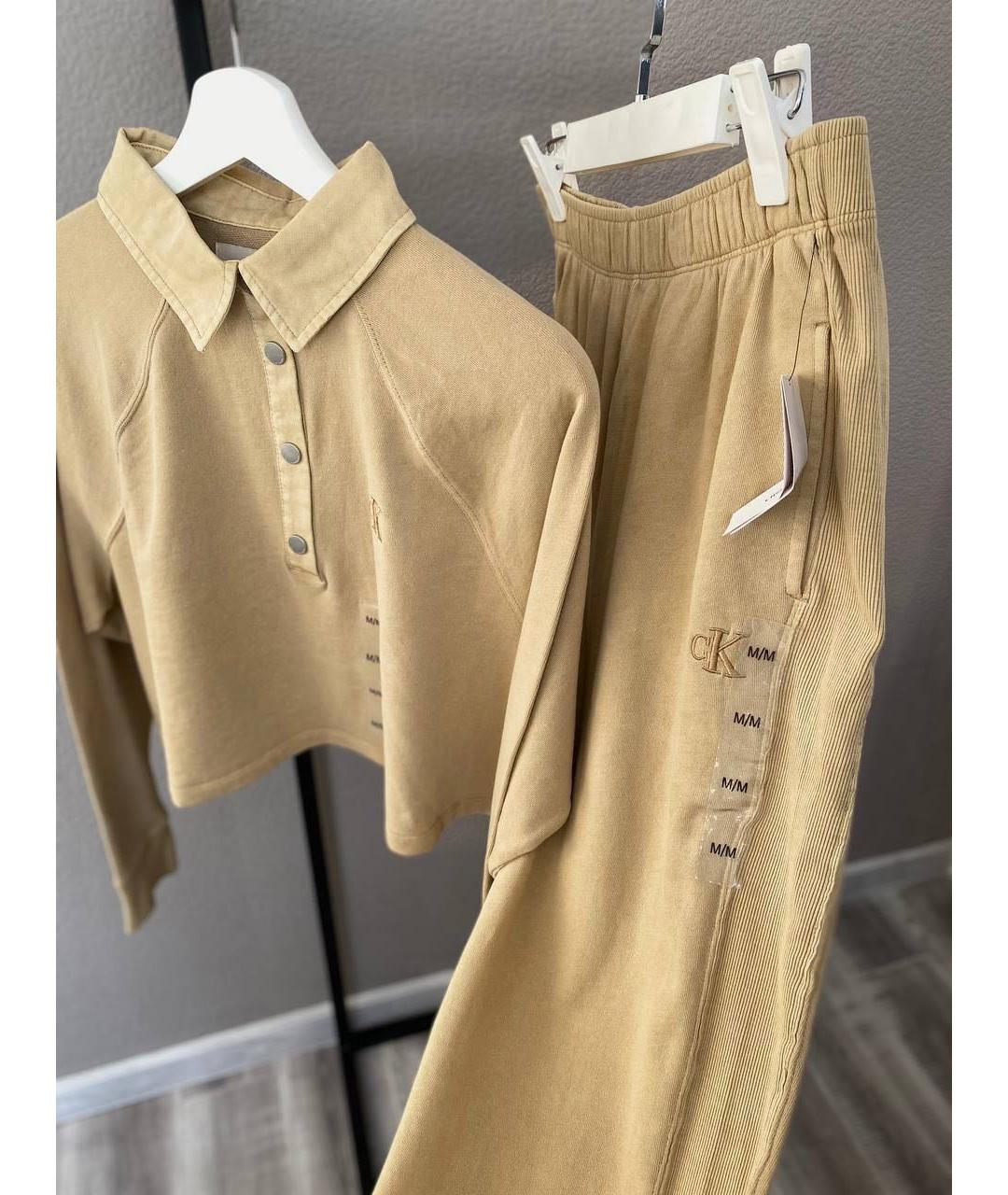 CALVIN KLEIN Бежевый хлопковый костюм с брюками, фото 6