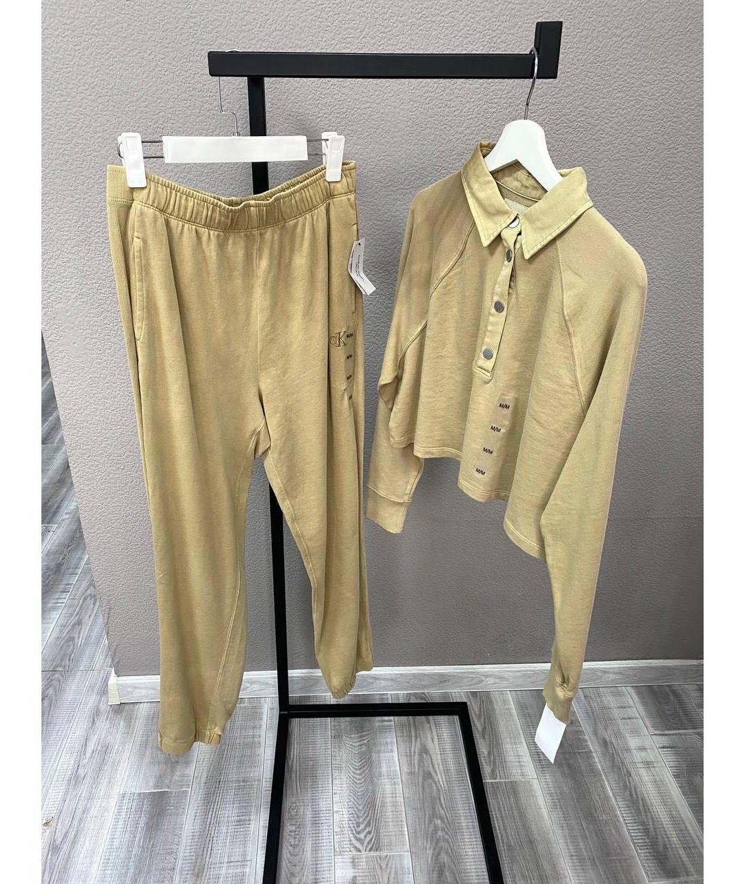CALVIN KLEIN Бежевый хлопковый костюм с брюками, фото 2