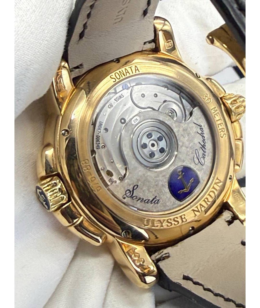 Ulysse Nardin Черные часы из розового золота, фото 3