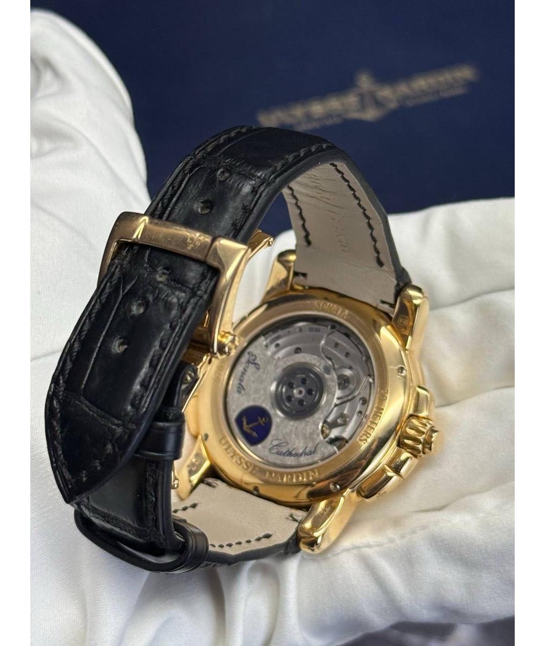 Ulysse Nardin Черные часы из розового золота, фото 7