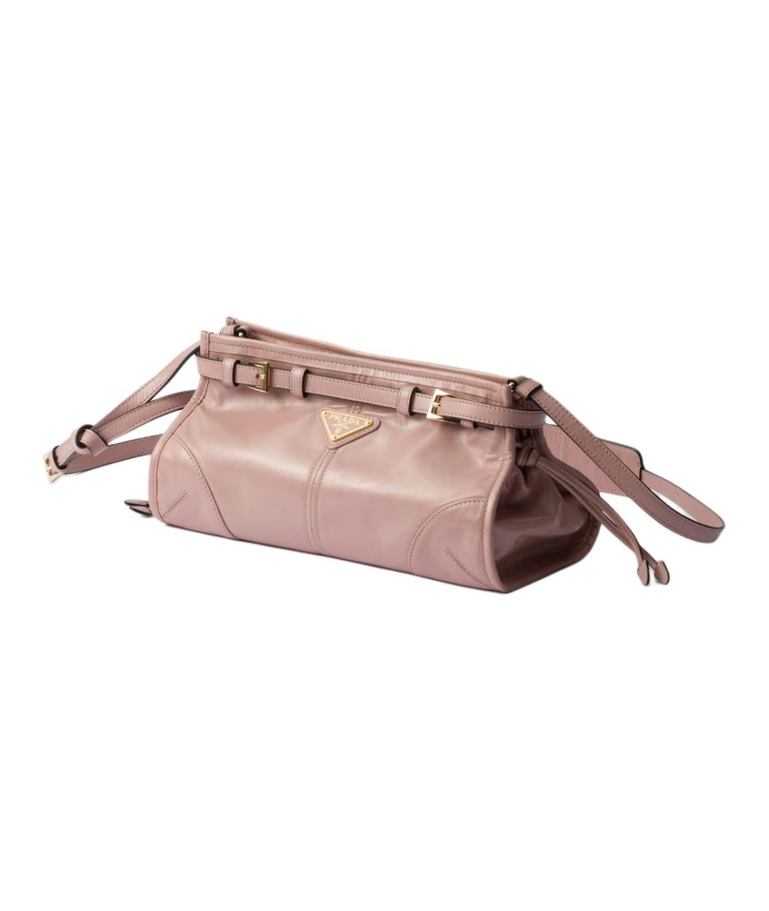 PRADA Розовая кожаная сумка через плечо, фото 2