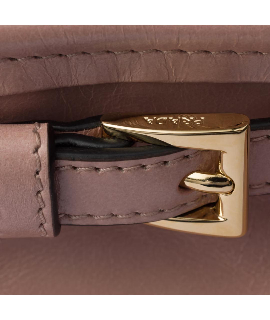 PRADA Розовая кожаная сумка через плечо, фото 6