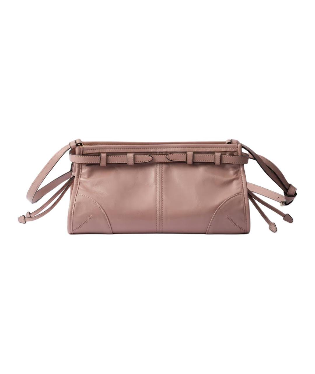 PRADA Розовая кожаная сумка через плечо, фото 4