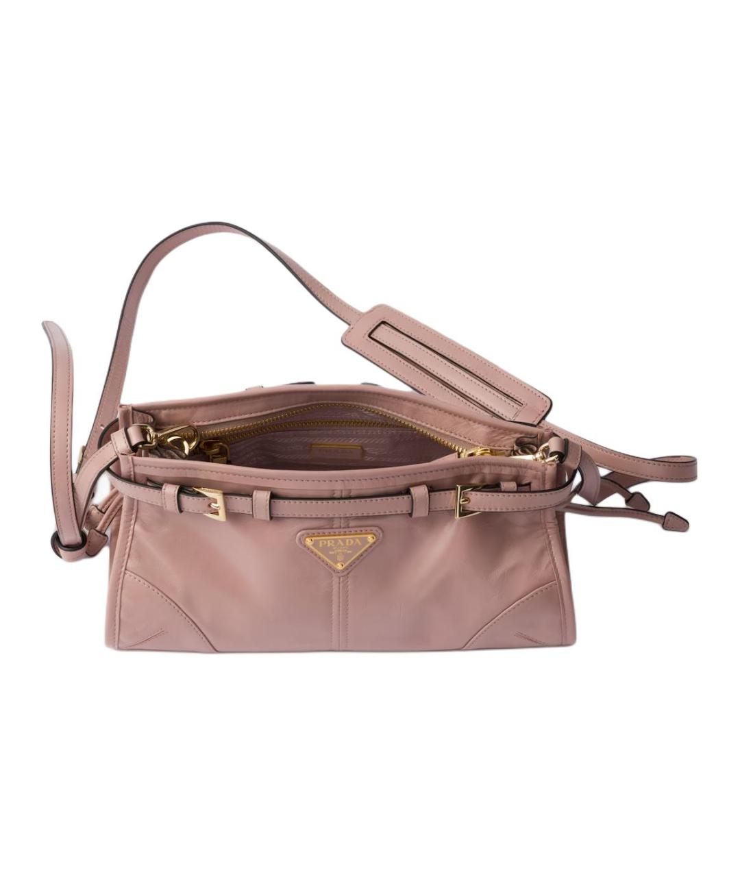 PRADA Розовая кожаная сумка через плечо, фото 5