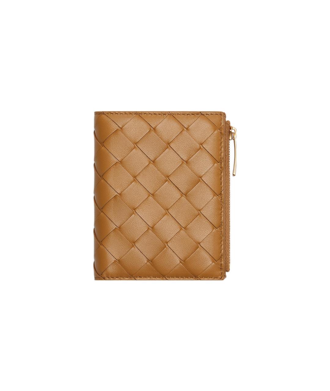 BOTTEGA VENETA Коричневый кожаный кошелек, фото 1