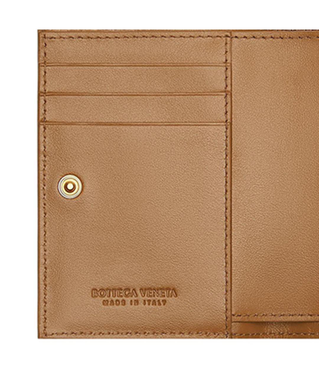BOTTEGA VENETA Коричневый кожаный кошелек, фото 5