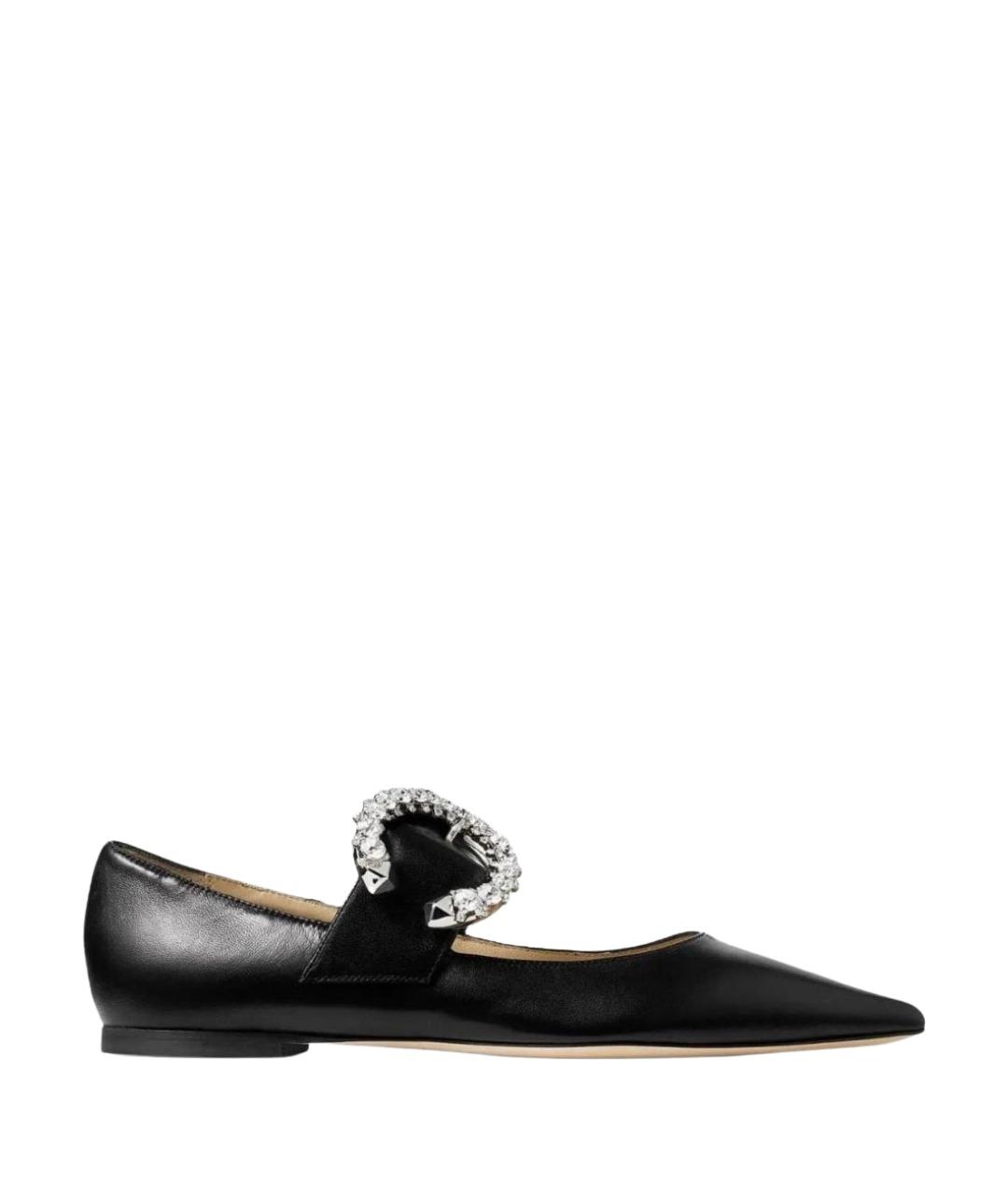 JIMMY CHOO Черные кожаные балетки, фото 1