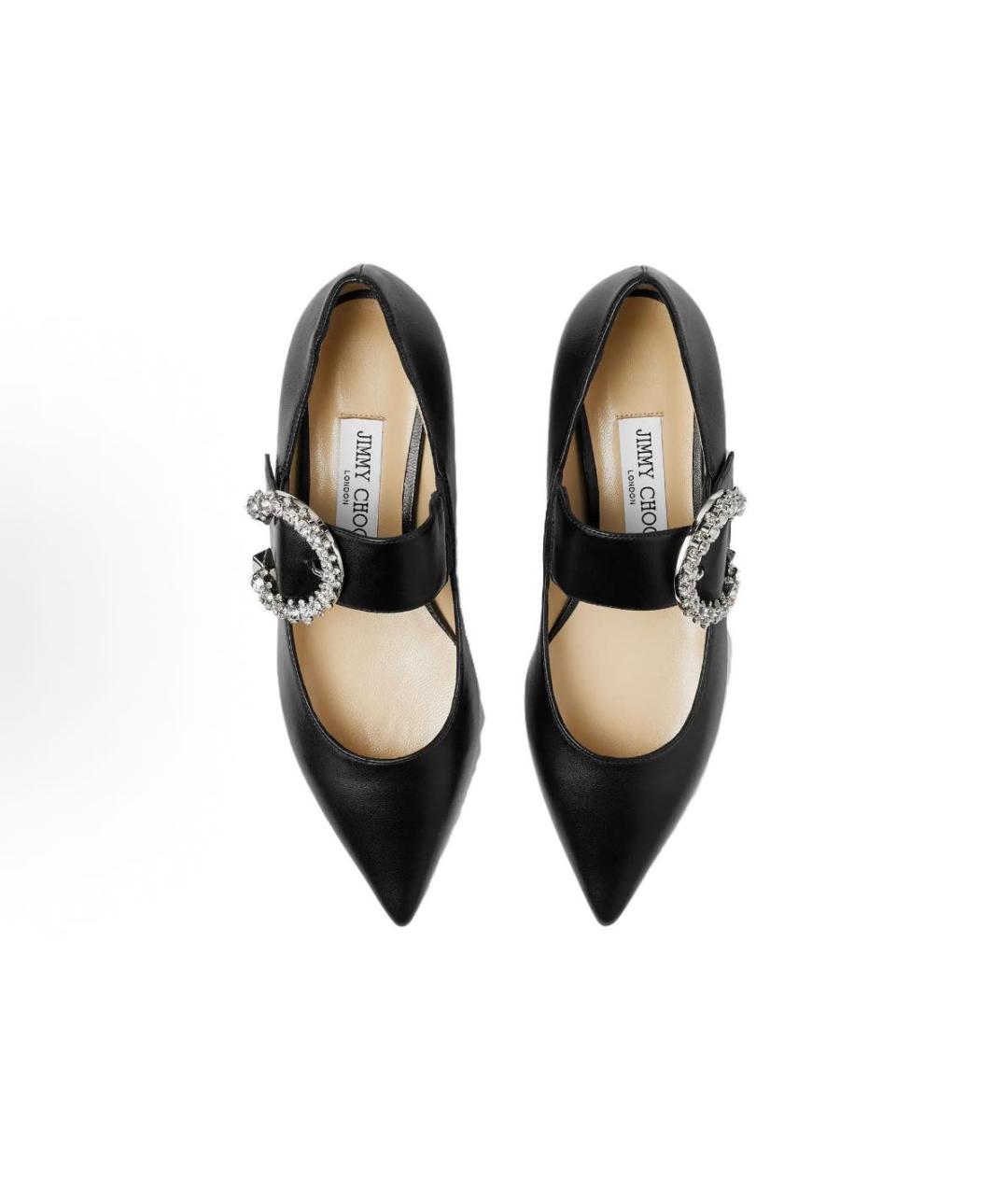JIMMY CHOO Черные кожаные балетки, фото 2