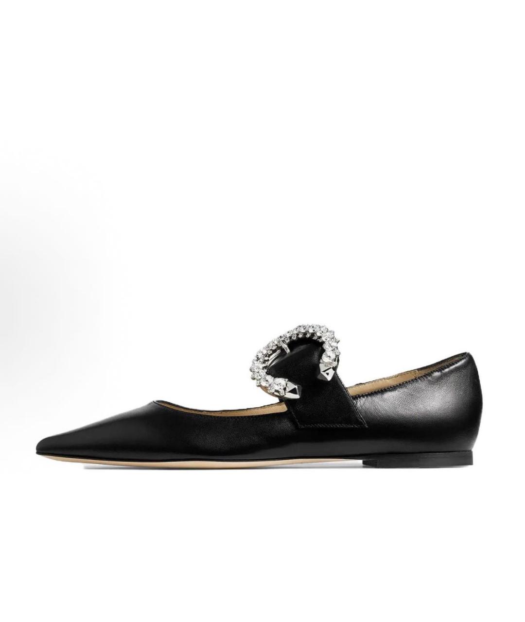 JIMMY CHOO Черные кожаные балетки, фото 5