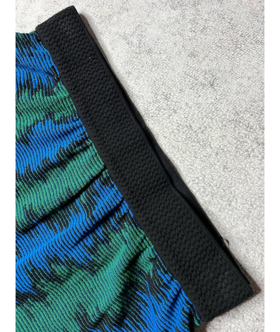 M MISSONI Синяя вискозная юбка мини, фото 4
