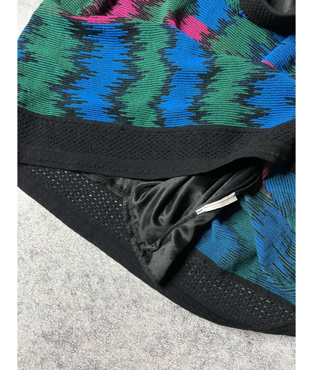 M MISSONI Синяя вискозная юбка мини, фото 5